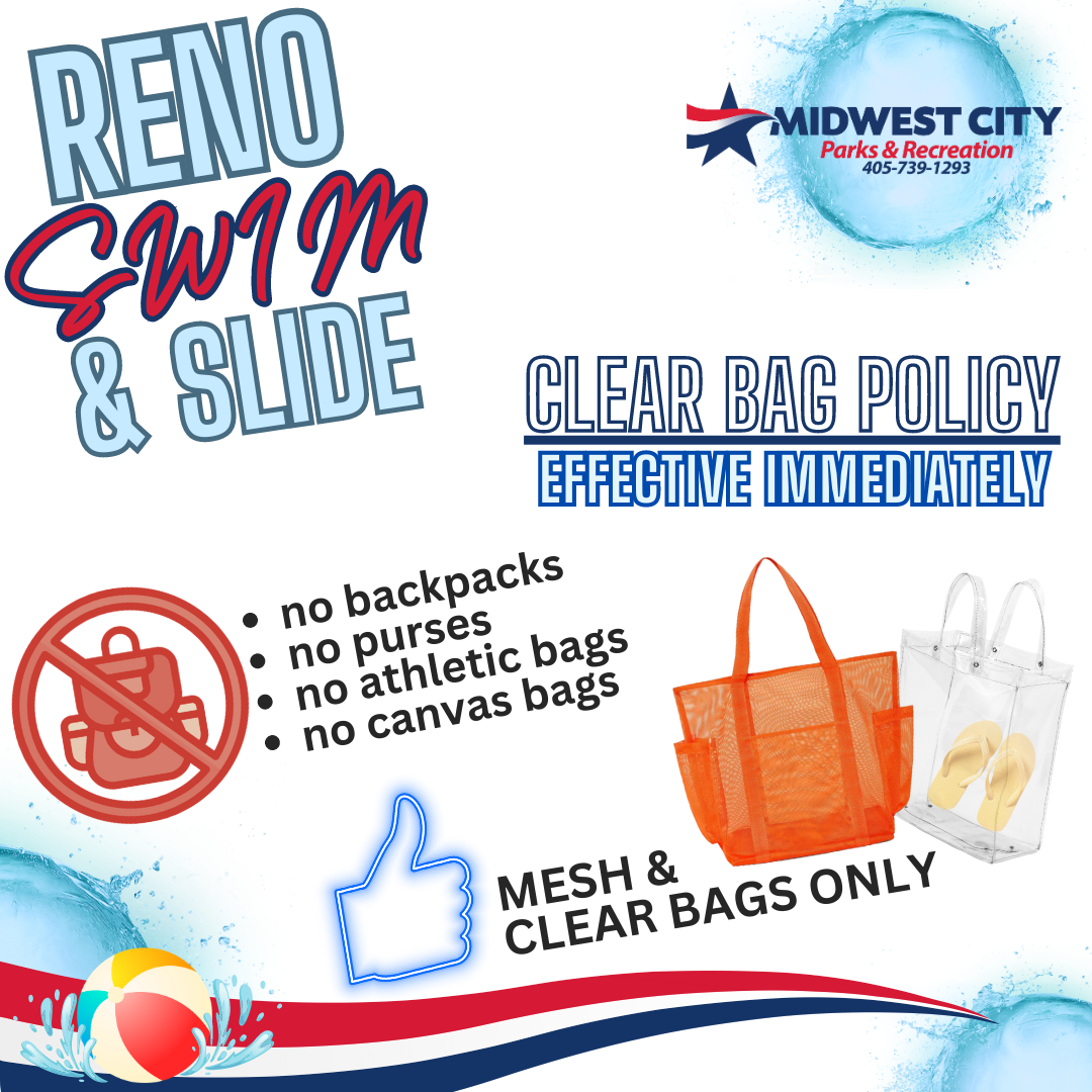 Clear Bag Policy at Reno Swim & Slide