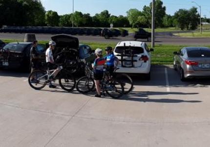 Image of panned parking lot showing a full parking lot at Soldier Creek Industrial Park Grand Opening  Event