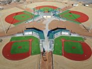 Reed Ballpark Aerial during construction
