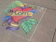 Mom sidewalk art