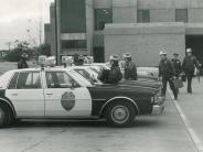 Policemen and their vehicles