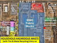 Cardboard and Glass Recycling Location
