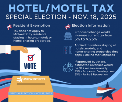 Hotel Motel Tax Special Election graphic showing proposal details