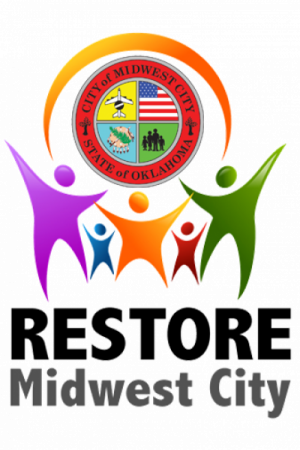 Restore MWC Logo, People holding up Midwest City Seal