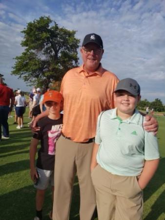 Midwest City Golf Director Larry Denney with Junior Golfers