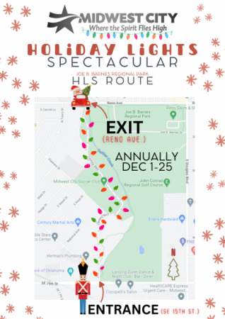 Holiday Lights Spectacular Route Map