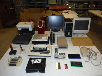Acceptable Electronics include Microwaves, remotes, radios, VHS players, etc.