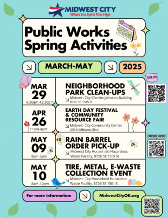 slate of 2025 public works spring activities
