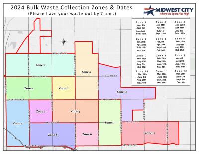 2024 Bulkwaste Pickup Dates and Zones