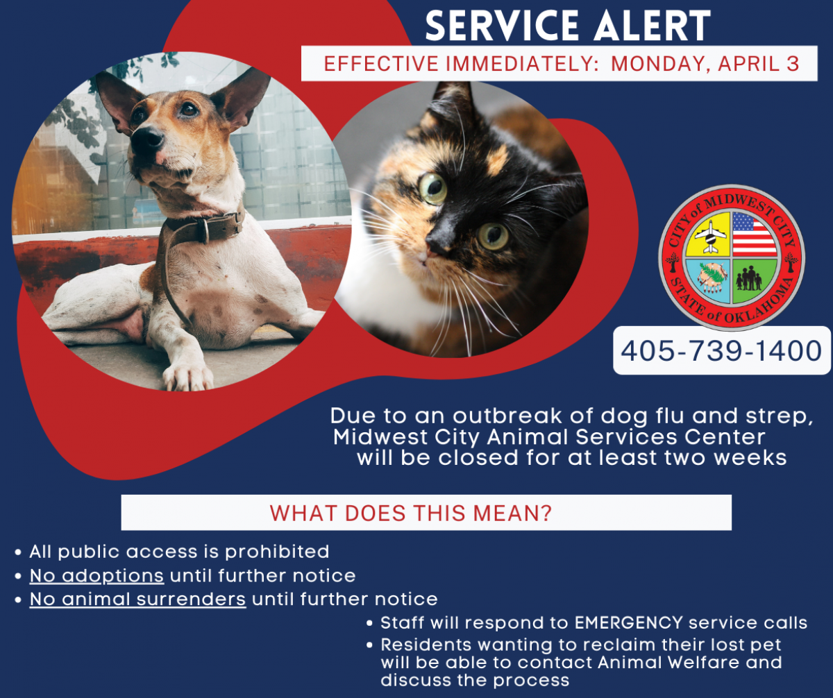 Animal Services Center Temporary Closure Graphic