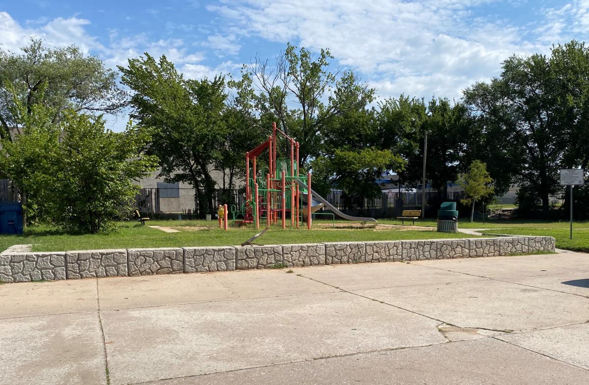 Image of playground from the street