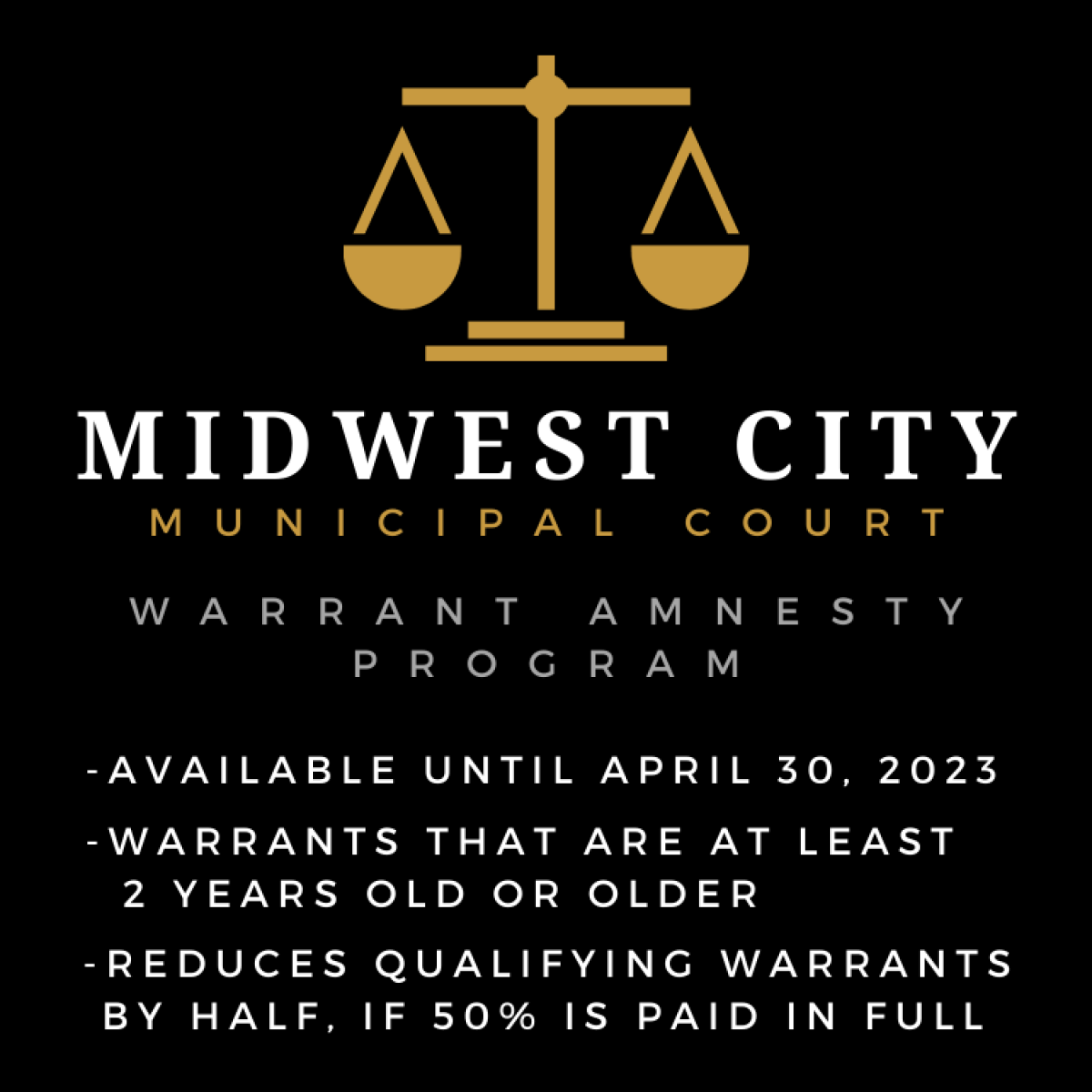 Municipal Court Warrant Amnesty Program