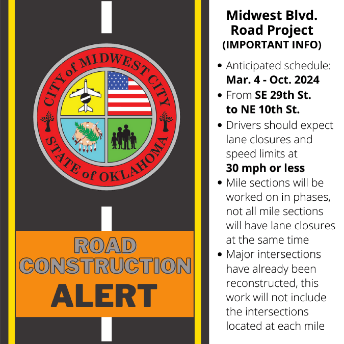 Information for Midwest Blvd. Construction project