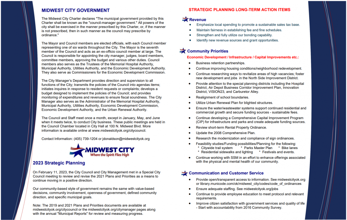 Page from Midwest City Budget Book 2024-2025 