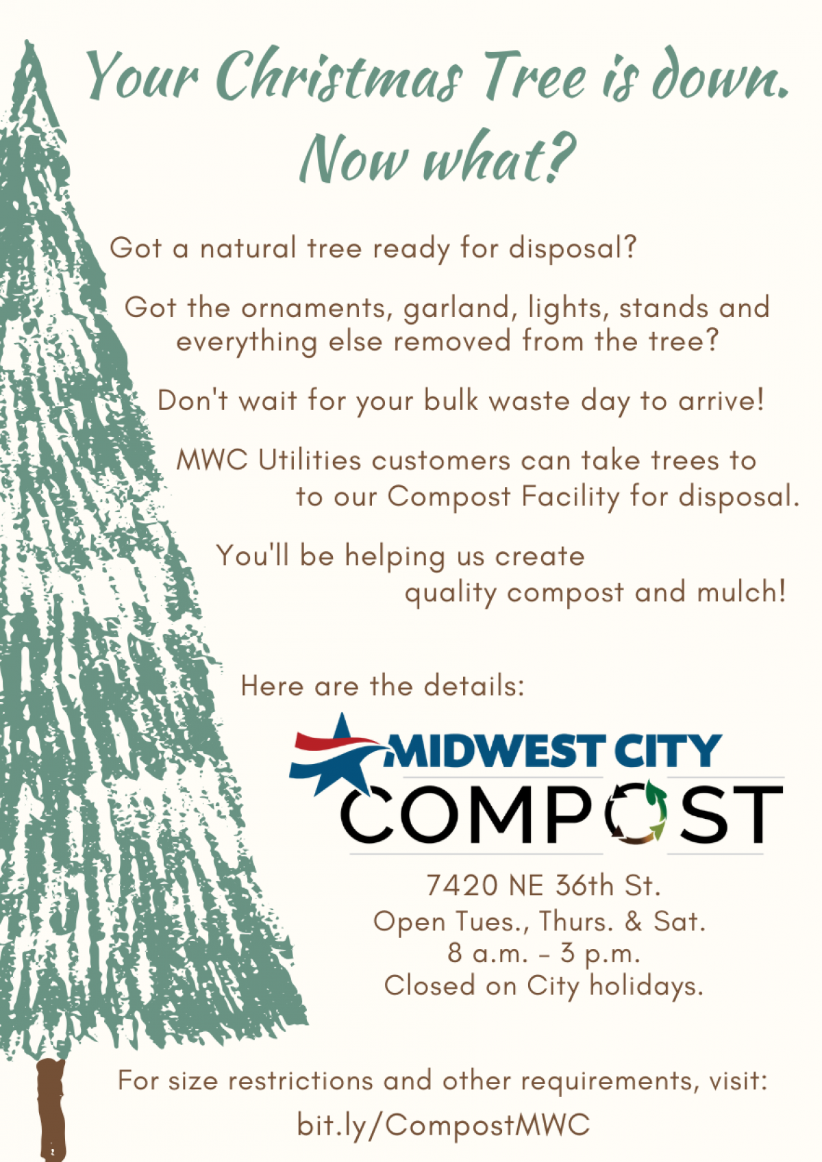 Natural Christmas Tree Disposal in Midwest City
