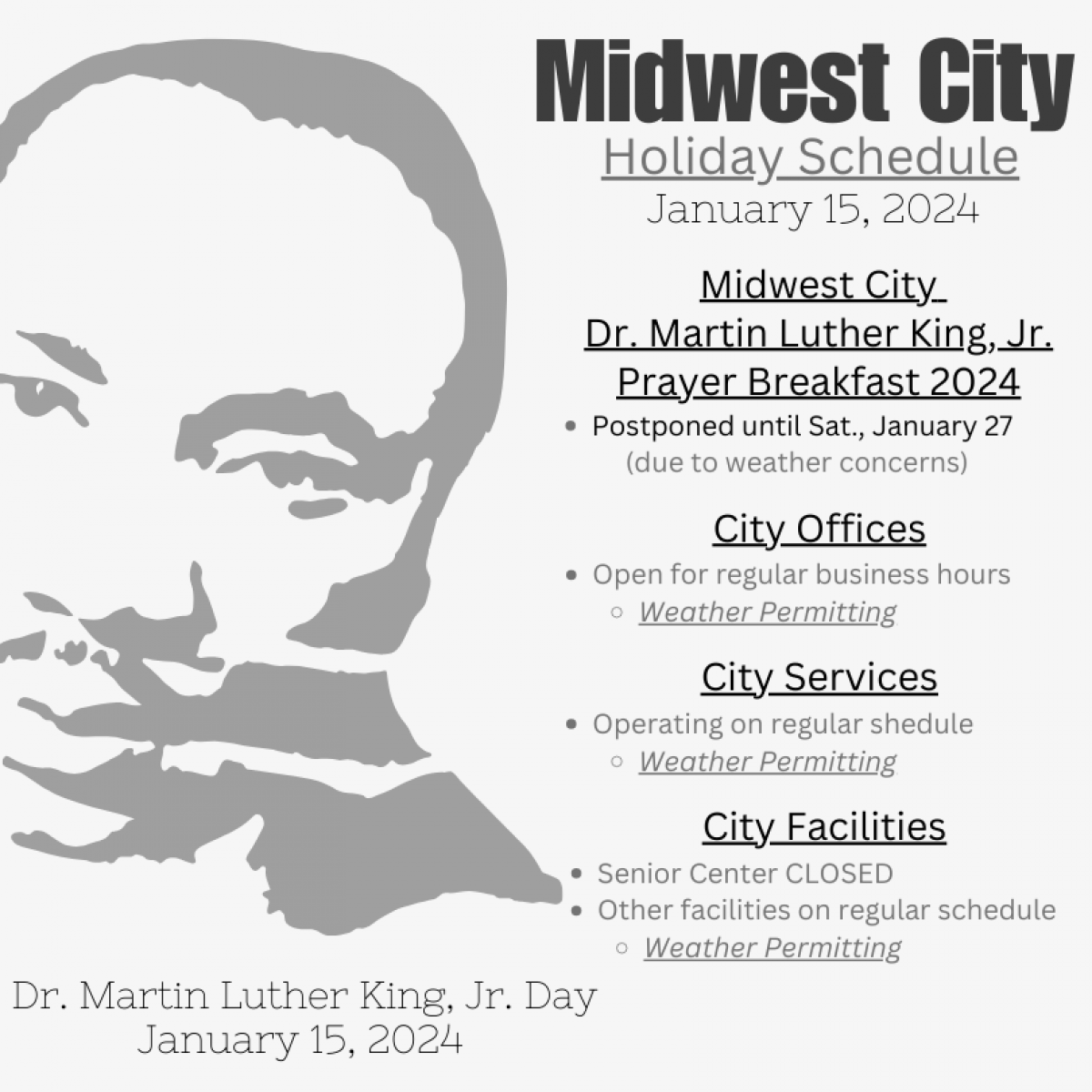 Martin Luther King Jr Holiday 2025 Schedule Arlyn Caitrin