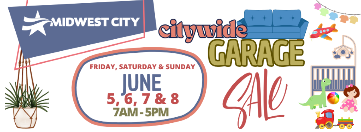 Midwest City Citywide Garage Sale Graphic June 5-8 2025