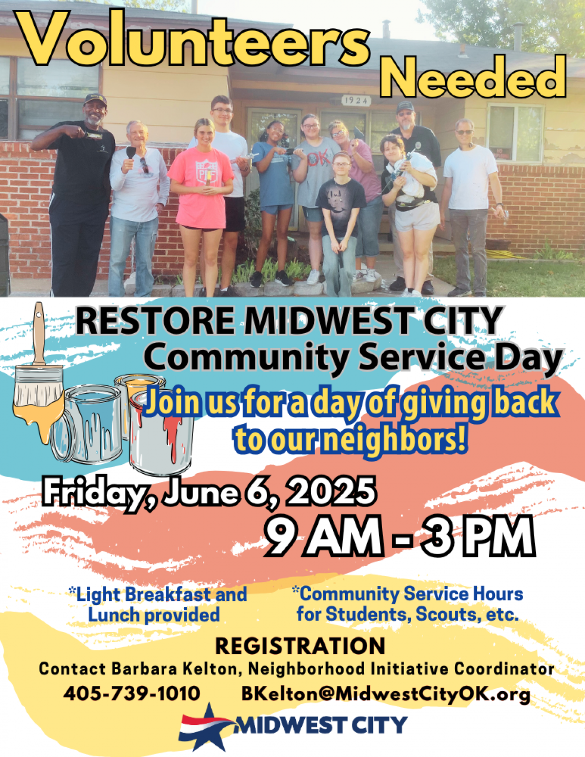 flyer for midwest city community service day 2025 June 6