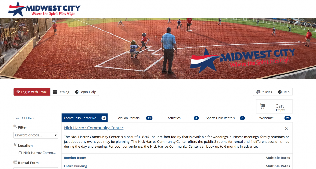 Midwest City CivicRec Reservation Catalog