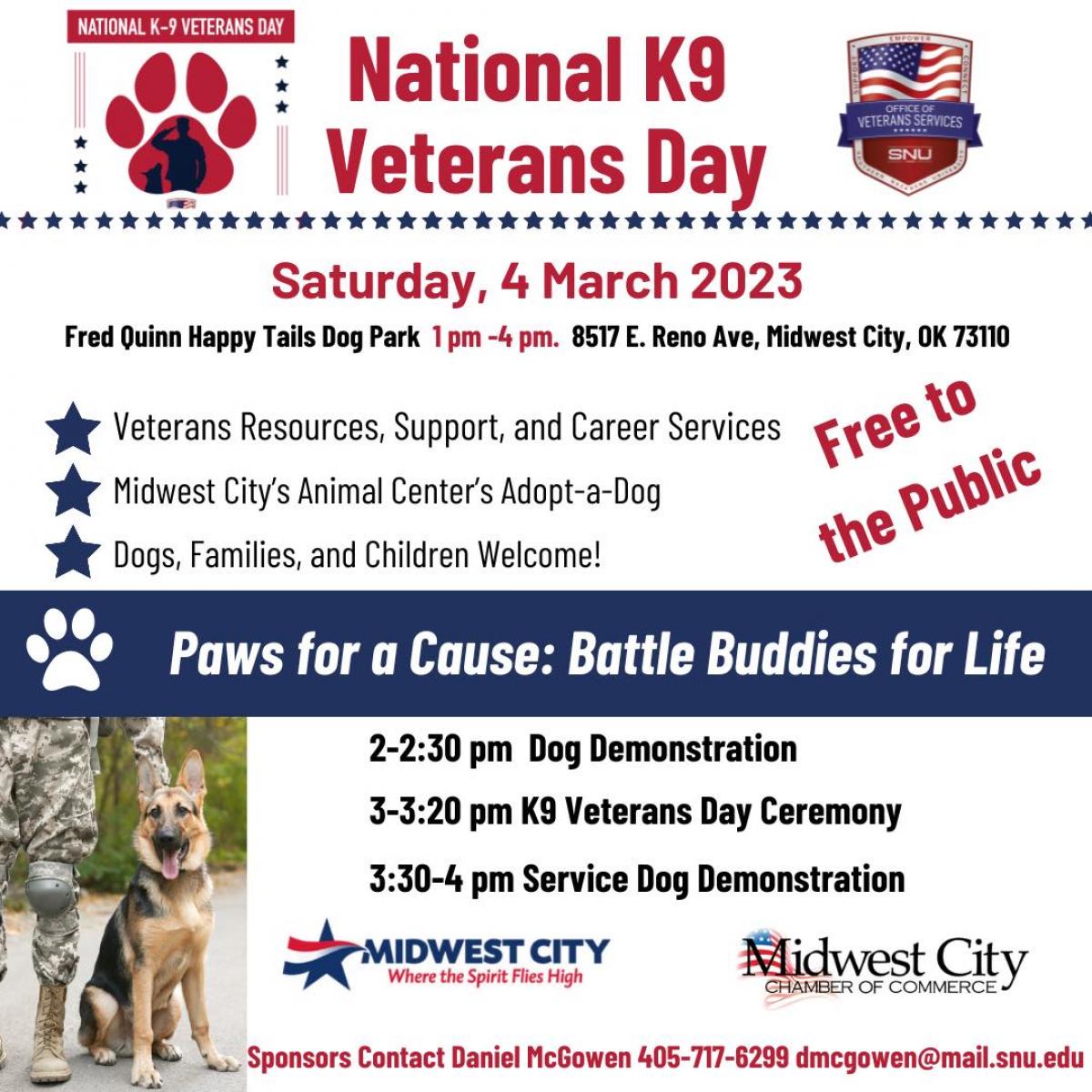 PERMITTED EVENT National K9 Veterans Day Midwest City Oklahoma