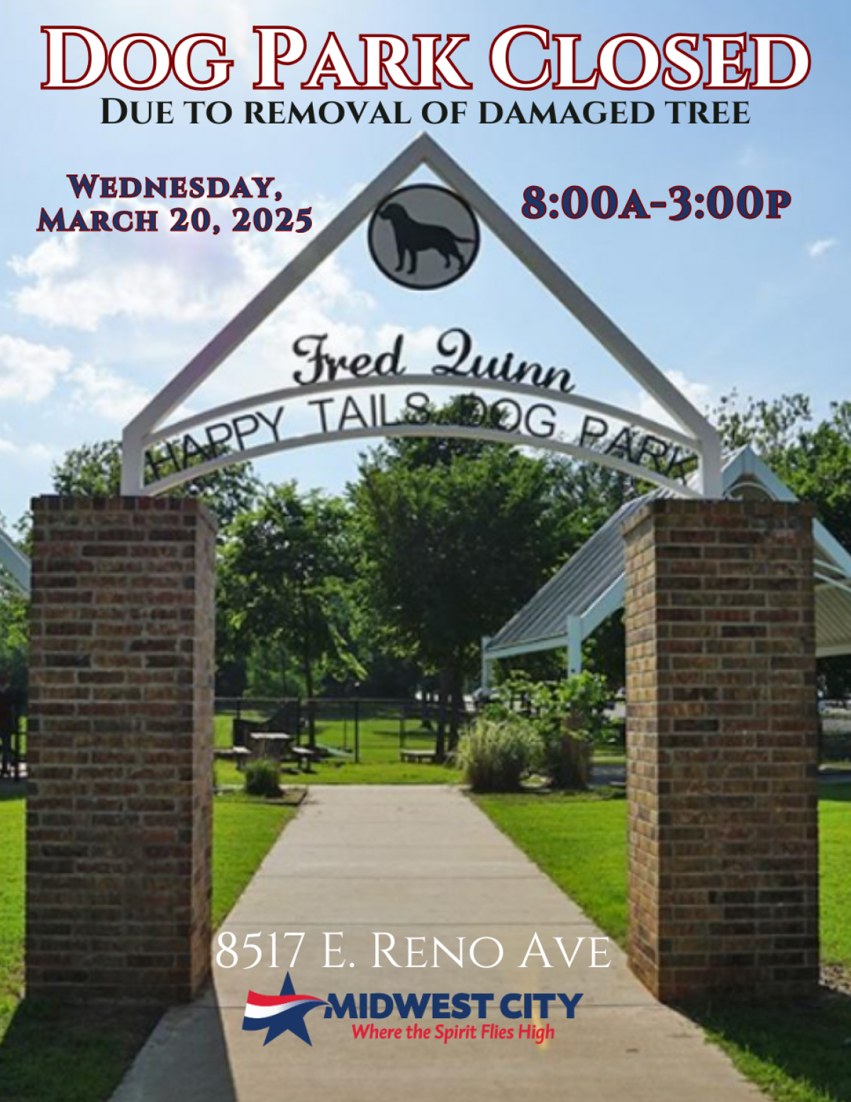 Dog Park Closure March 20 2025