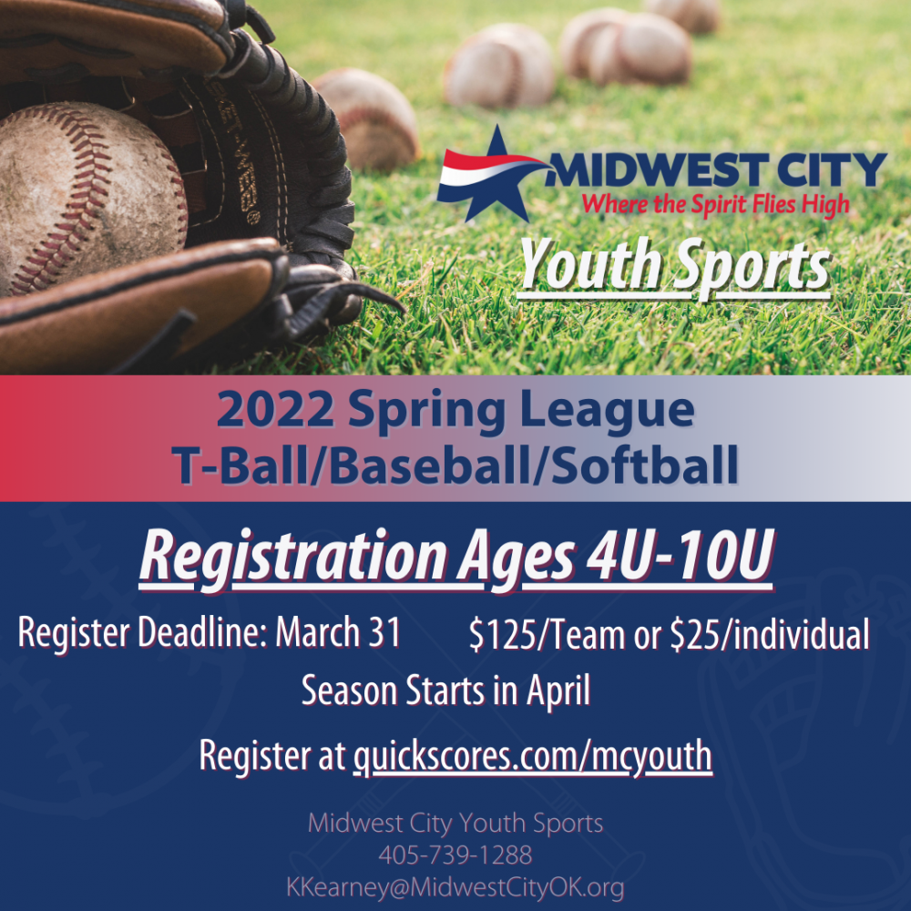 Youth TBall/Baseball/Softball Registration Closes TODAY! Midwest